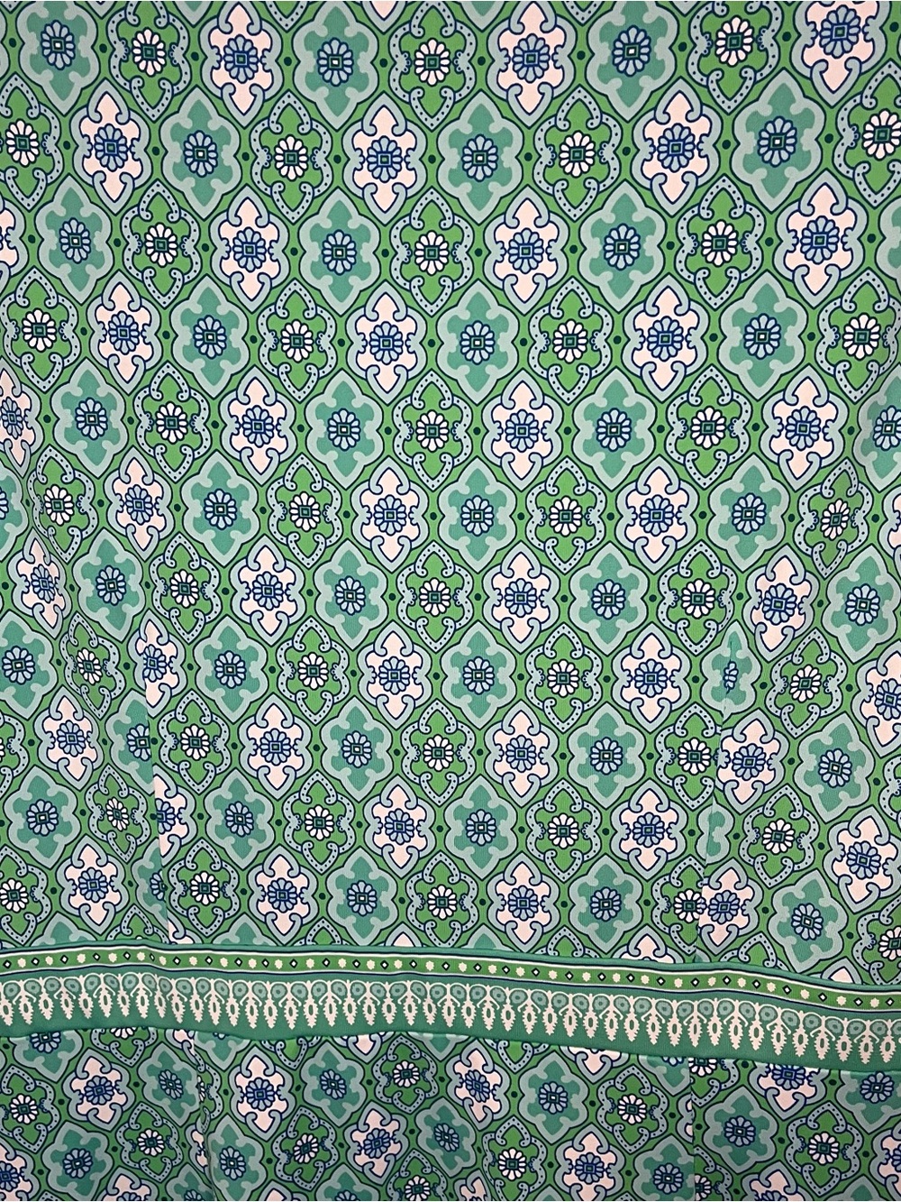 Talbots Women’s Green Tile Medallion Print Midi Sheath Dress Lrg - Picture 8 of 10